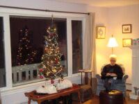 MW reading, Christmas tree, cats, year unknown